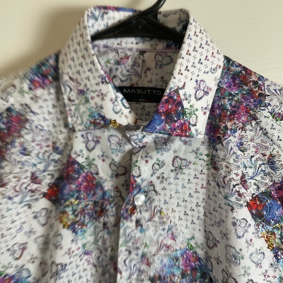 MASUTTO TOM/05 LONG SLEEVE BUTTON DOWN SHIRT Size small - Picture 3 of 10